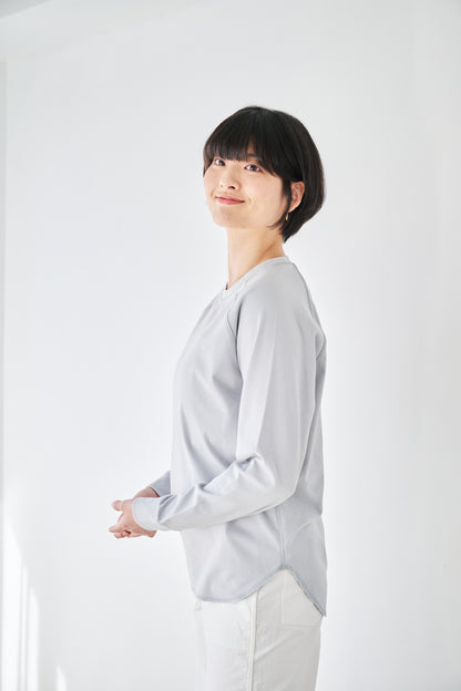 長袖ブラレスカットソー（イージーケア/フィット）