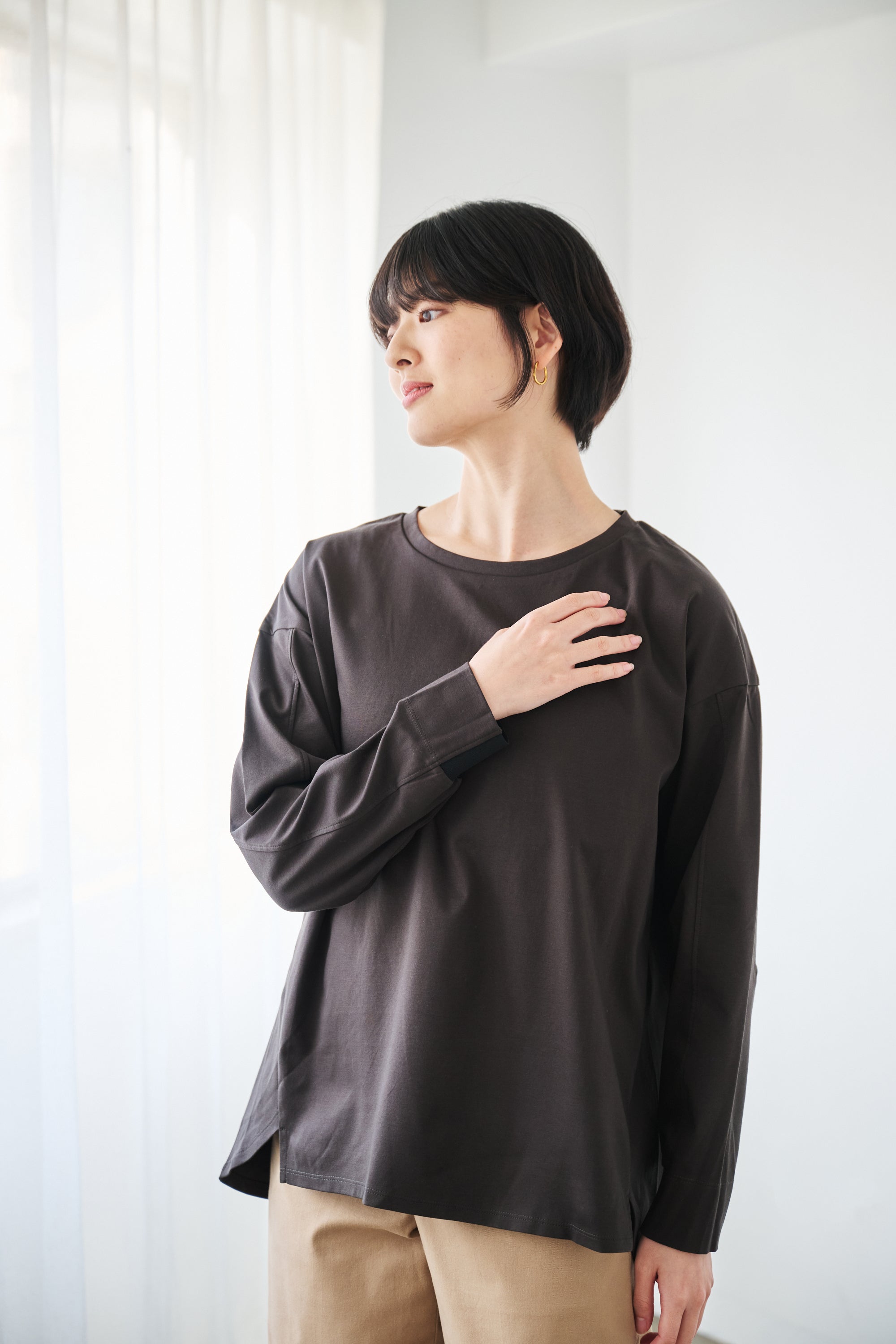 ク*エ様 F.C.R.B. 長袖カットソー ダークグレー BLACK LABEL CRESTBRIDGE（ブラックレーベル クレストブリッジ） t