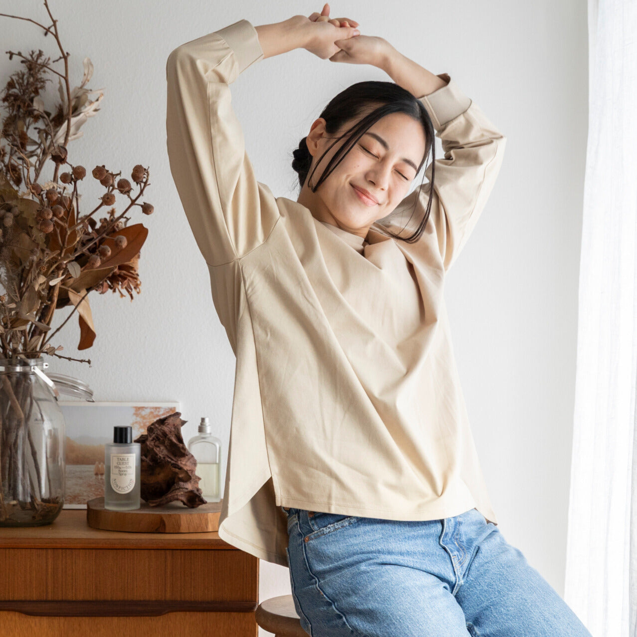 長袖ブラレスカットソー（プレミアムコットン/リラックス） – ブラレス