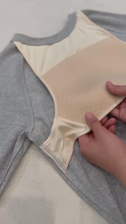 長袖ブラレスカットソー（イージーケア/フィット）