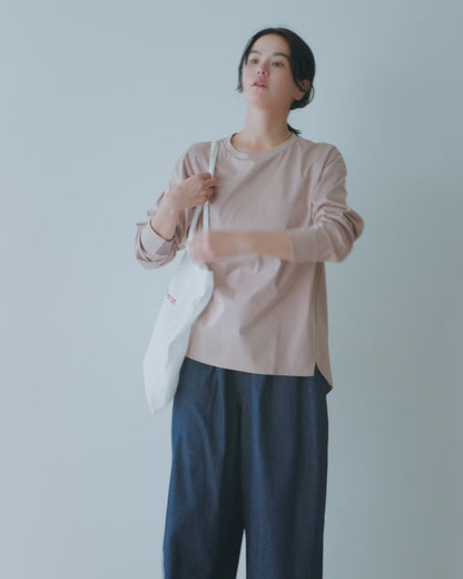 長袖ブラレスカットソー（プレミアムコットン/リラックス）