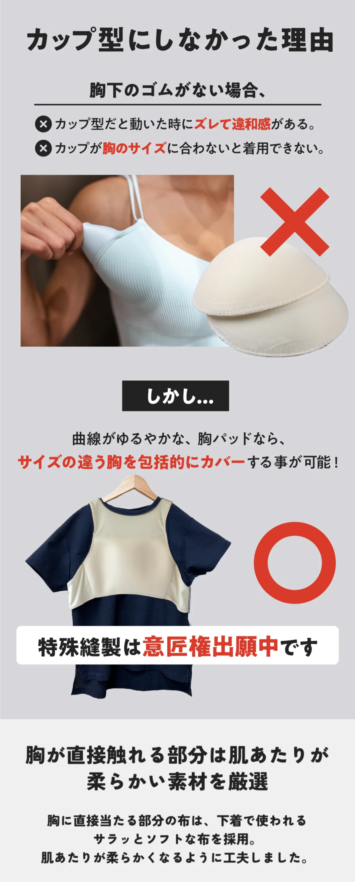 新感覚ノーブラTシャツ（※7月10日〜発送対応） – ブラレス